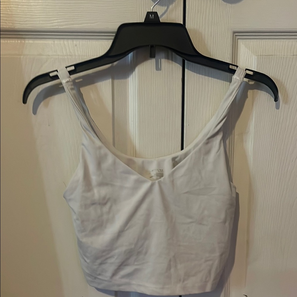 Aerie Cream Camisole Crop Top with Sweetheart Neckline